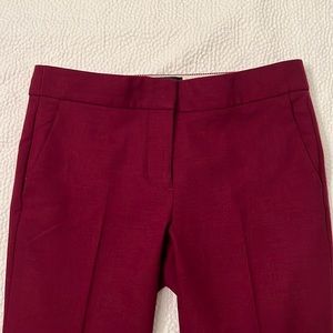 J. Crew Campbell Capri pants burgundy size 2
